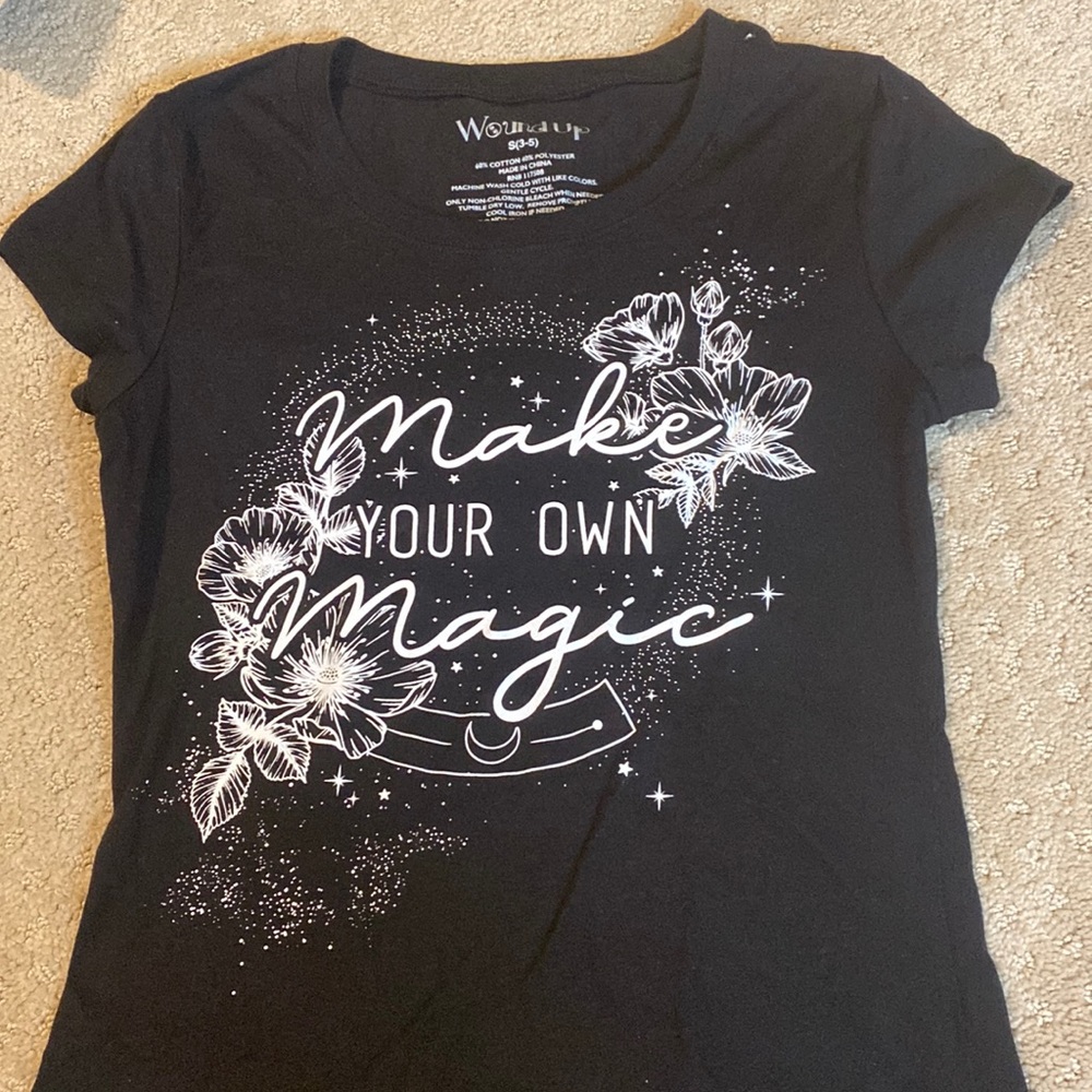 “make your own” black tee